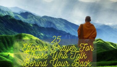 25 Effective Prayer For Those Who Talk Behind Your Back