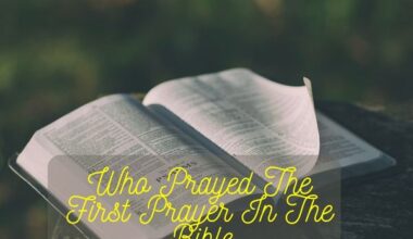 Who Prayed The First Prayer In The Bible