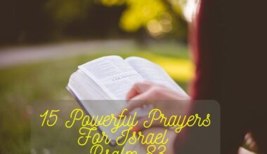 Powerful Prayers For Israel Psalm 83