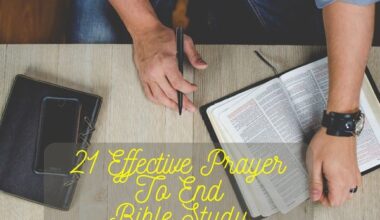 Effective Prayer To End Bible Study