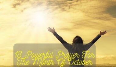 Prayer For The Month Of October