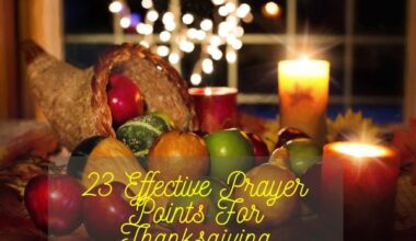 Prayer Points For Thanksgiving