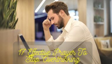 Prayer To Stop Overthinking