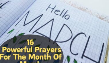 Prayers For The Month Of March