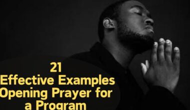 Examples Opening Prayer for a Program